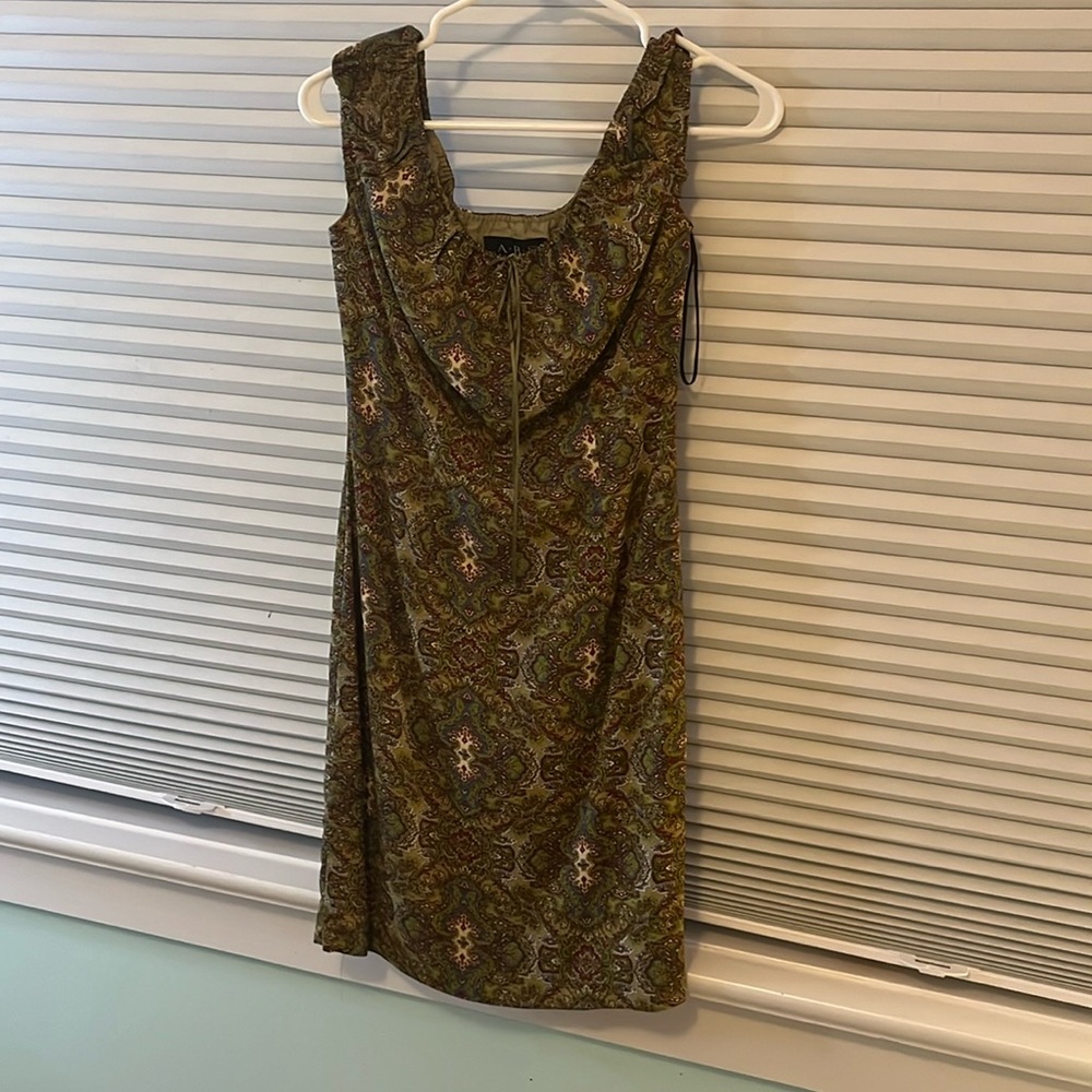 ABS by allen schwartz Y2k vintage Midi dress Pattern